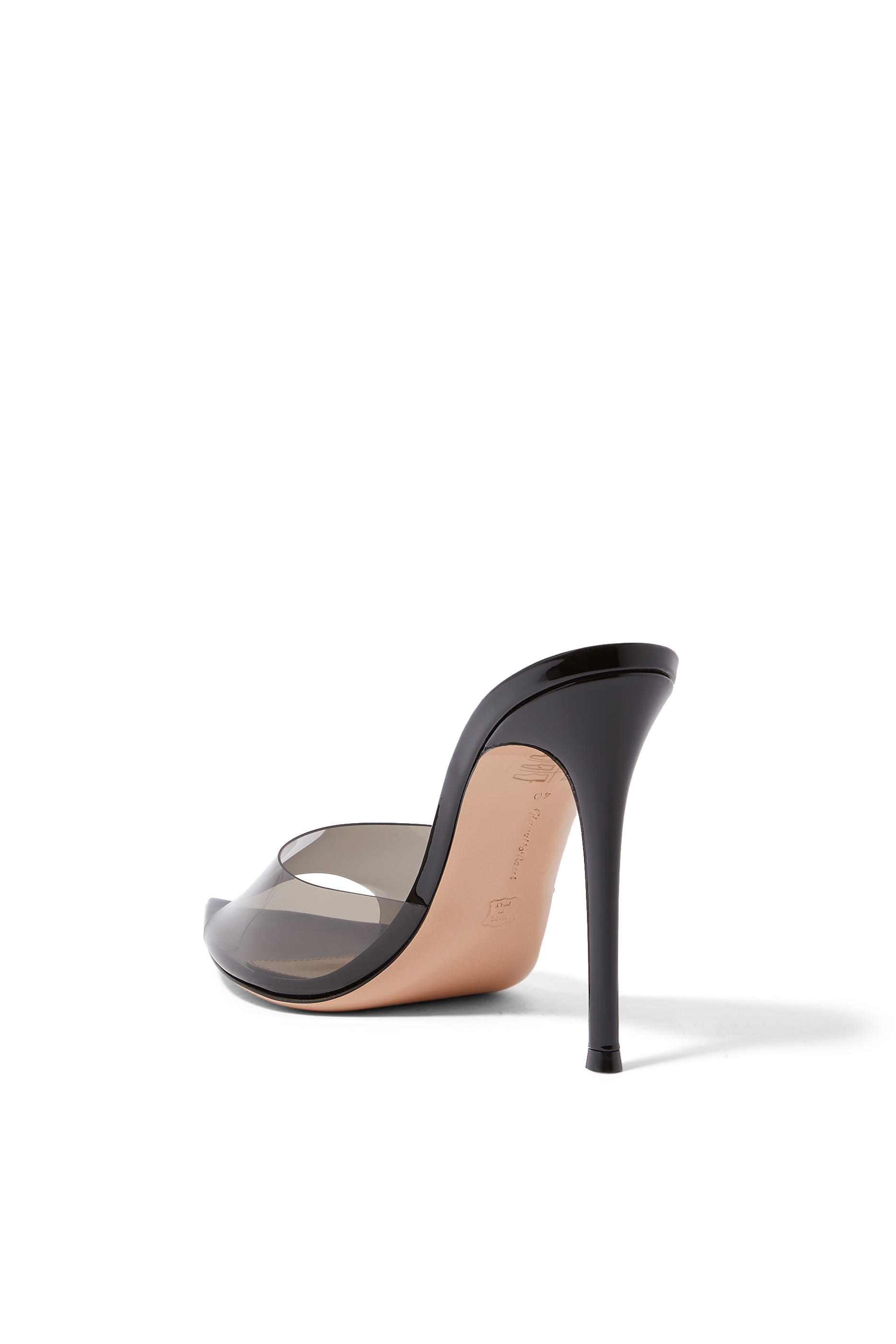 Elle 105 Mules in Plexi and Leather