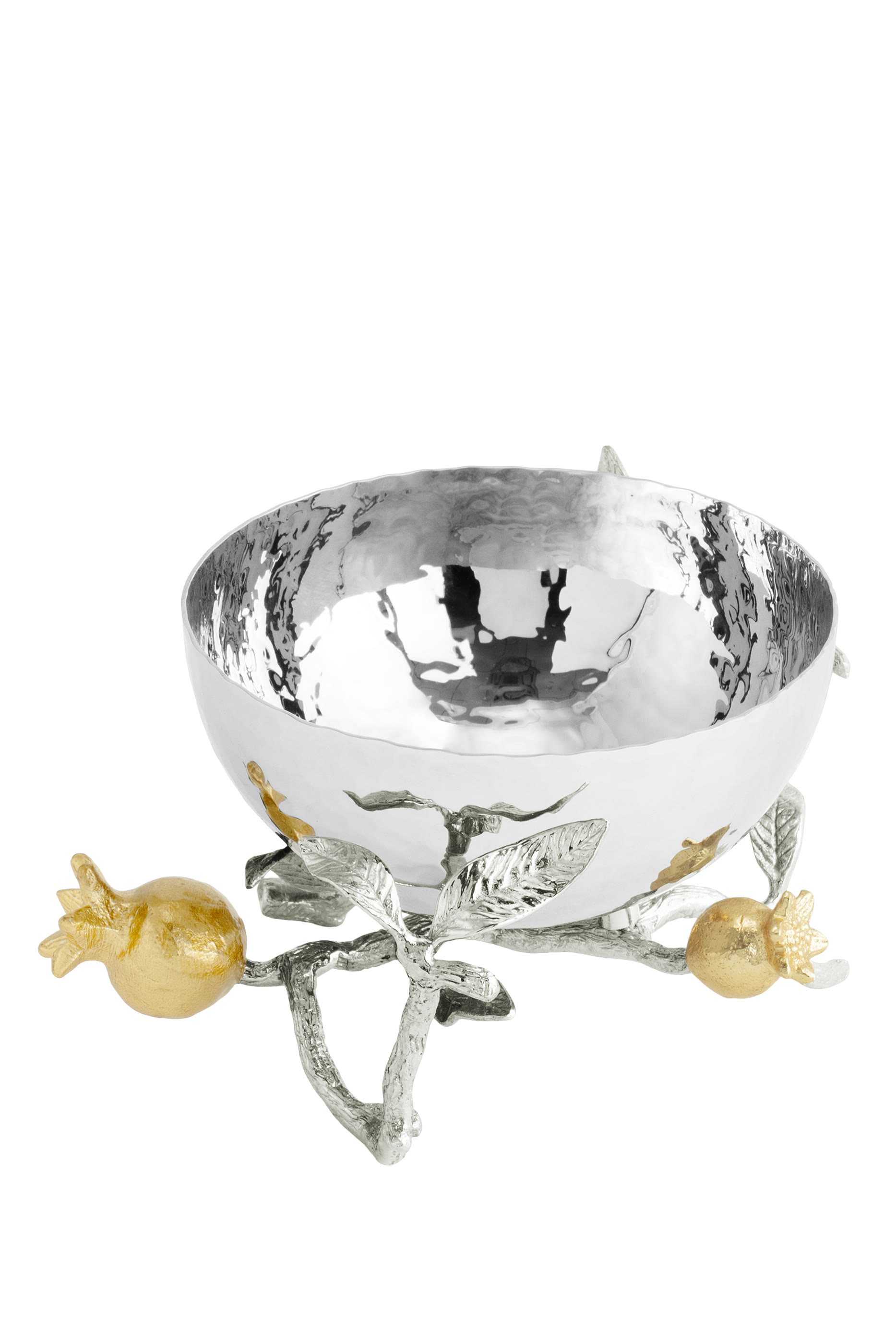 Pomegranate Silver  Gold Nut Bowl