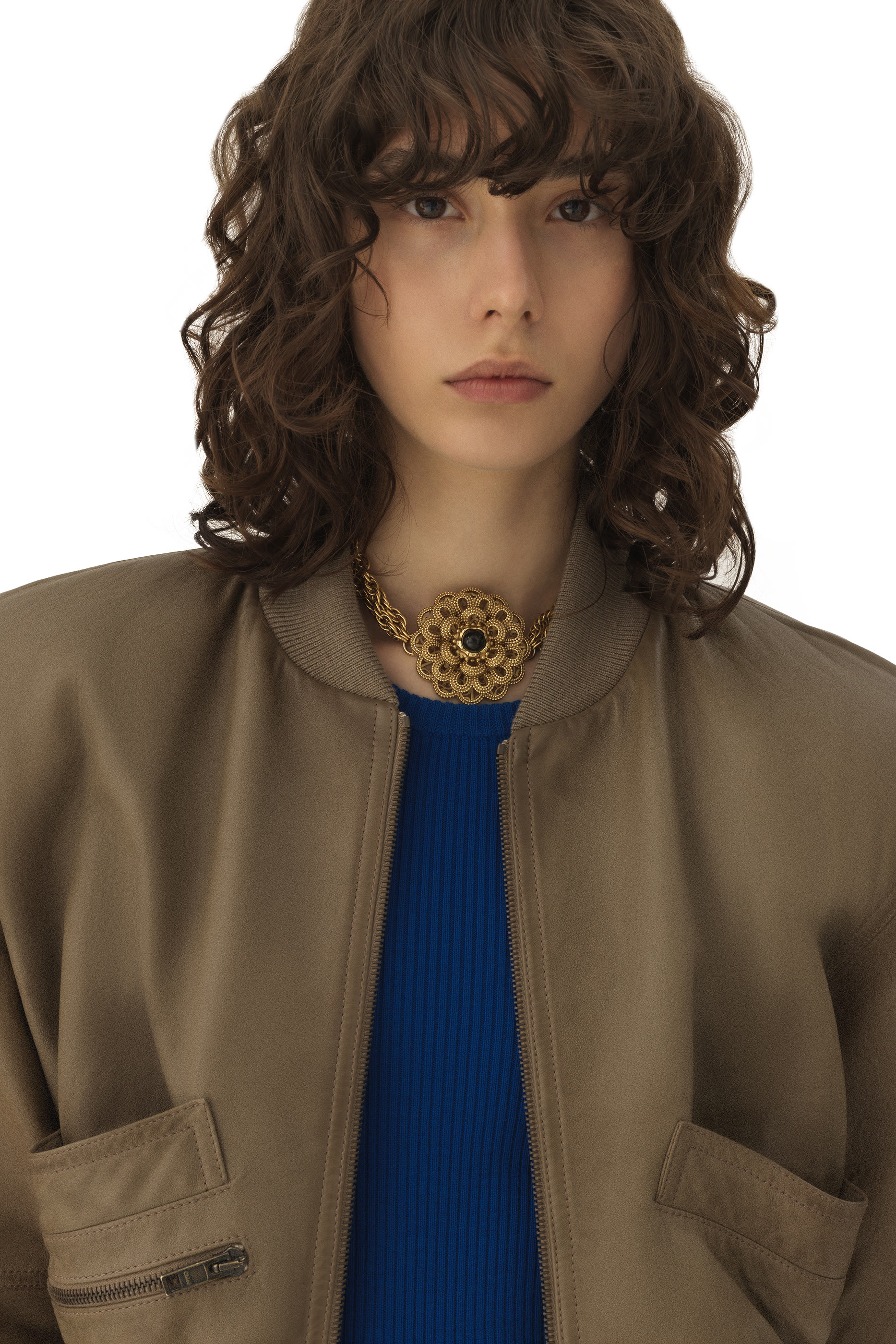 Cropped Leather Blouson