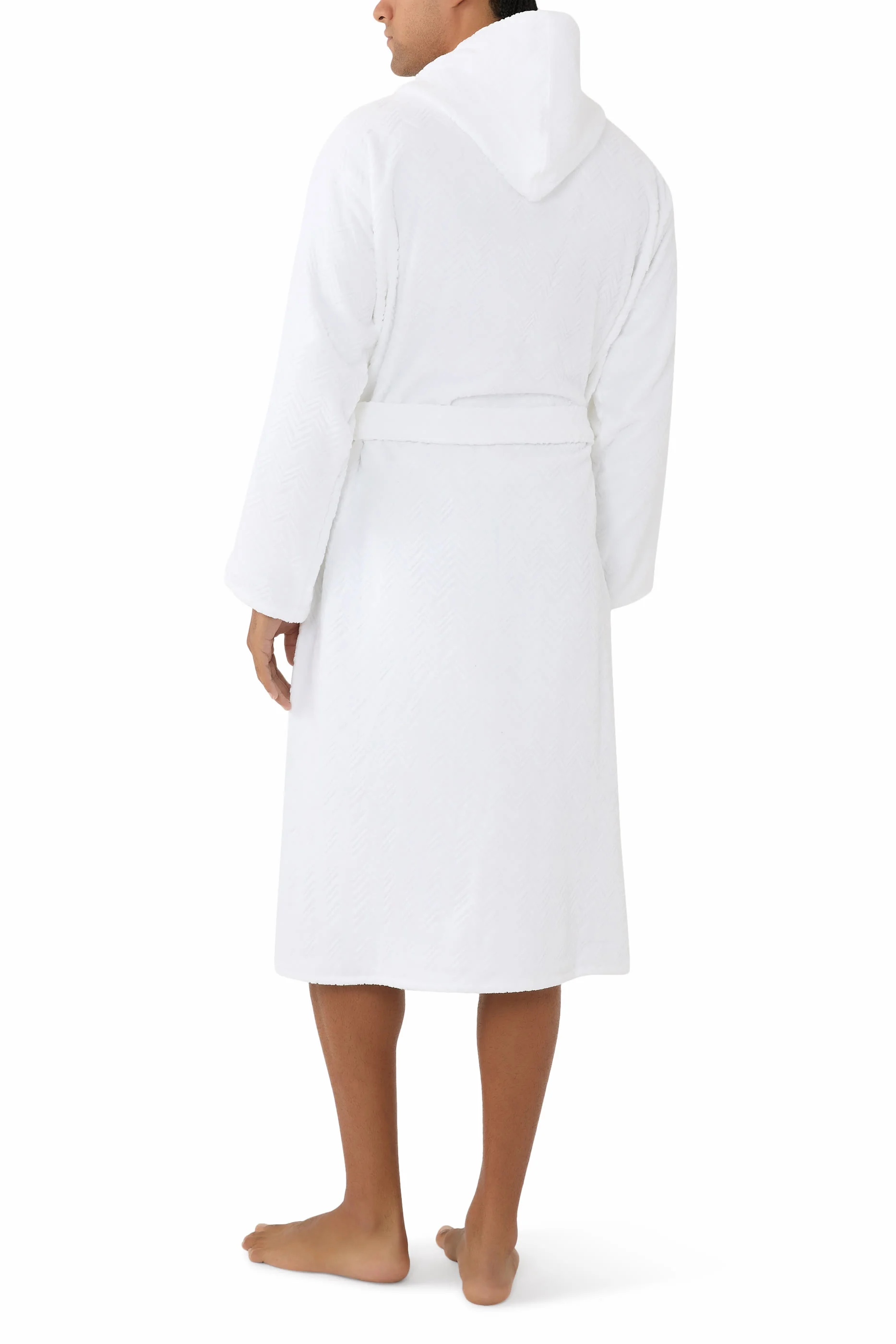 Chalk Hooded Bathrobe