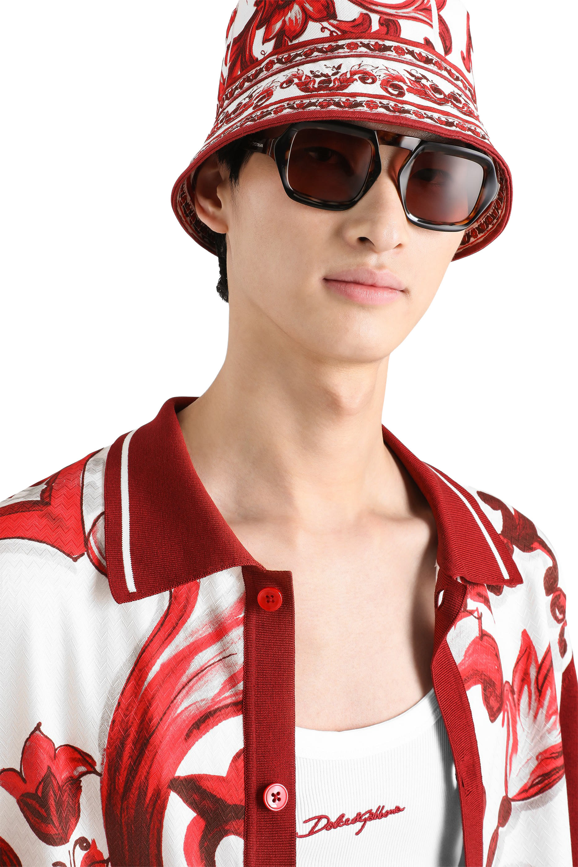 Majolica-Print Silk Twill Shirt