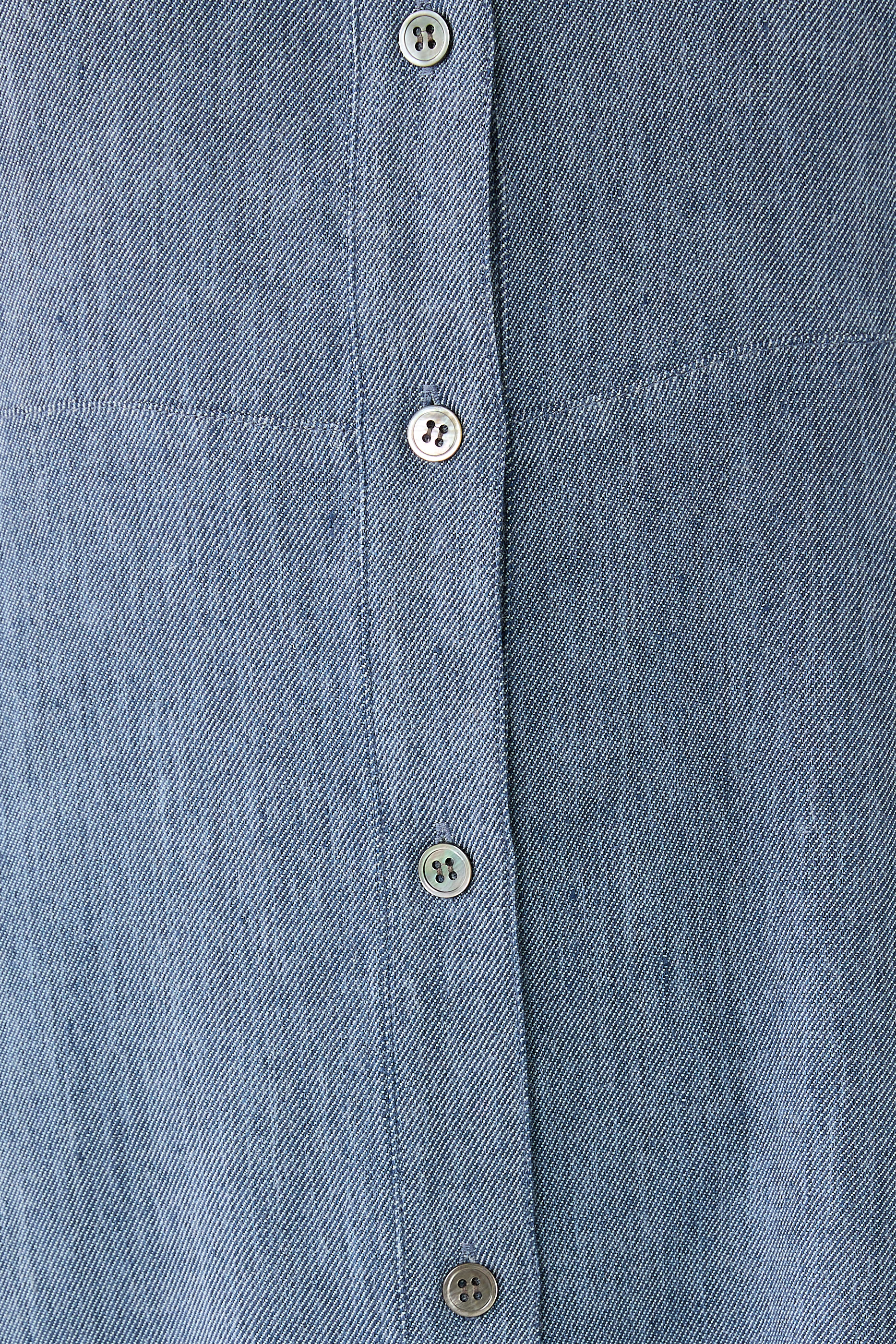Midi Shirt Dress in Fluid Linen