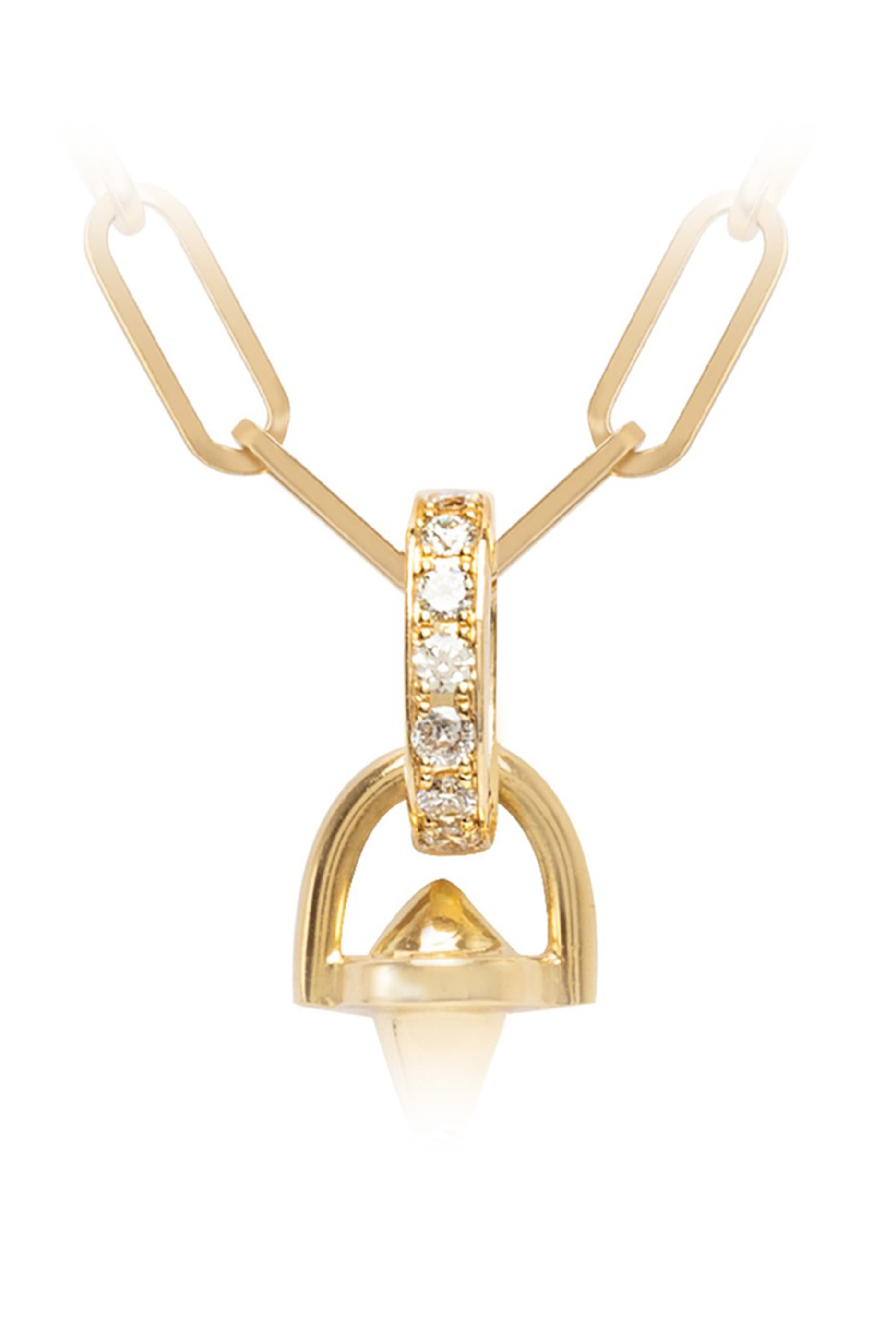 Ginea Large Necklace, 22k  18k Yellow Gold with Diamonds