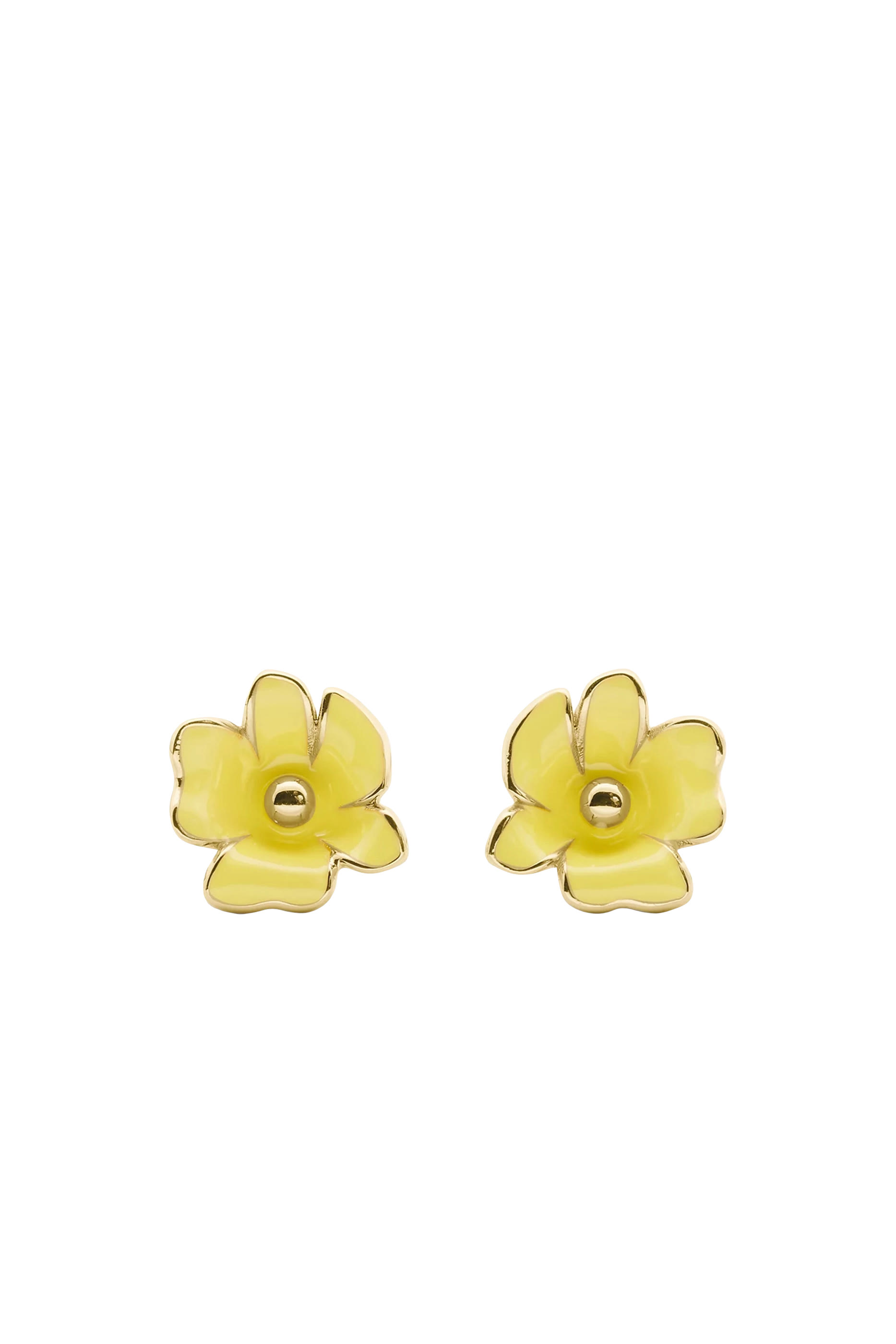 Bloom Flower Studs, Enamel  Titanium Posts