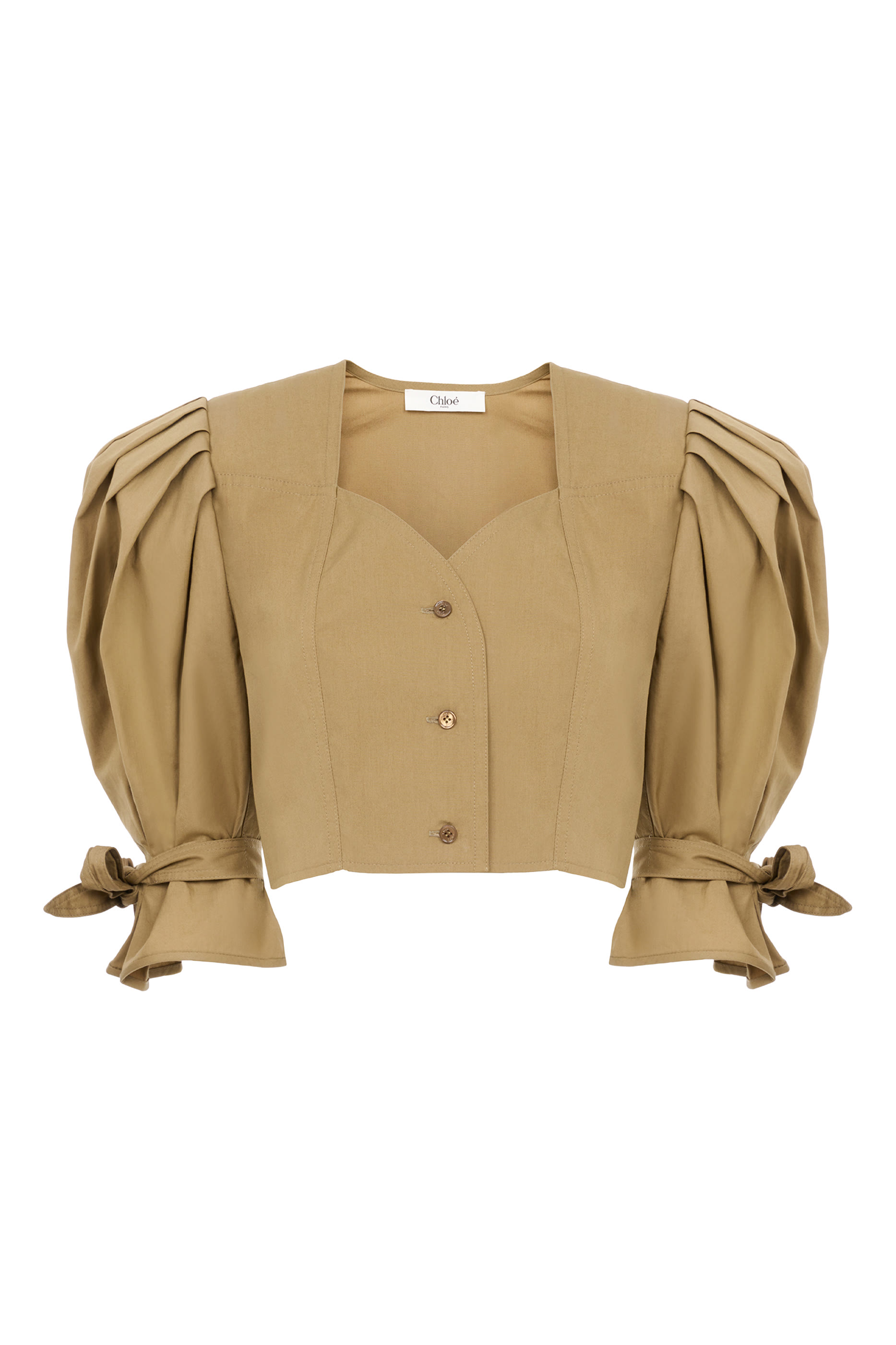 Puff Sleeves Cropped Top