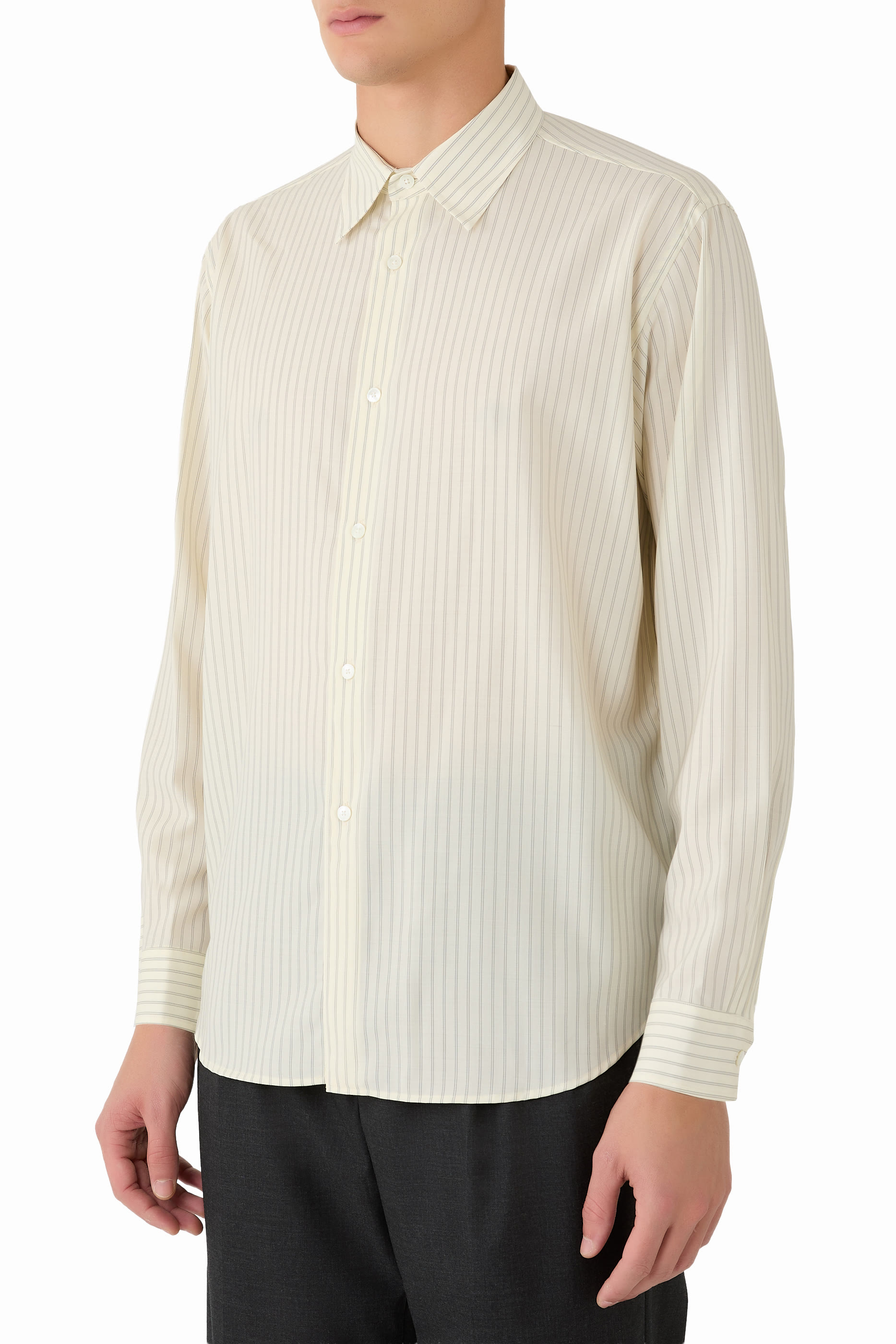 Super Fine Wool Stripe Shirt