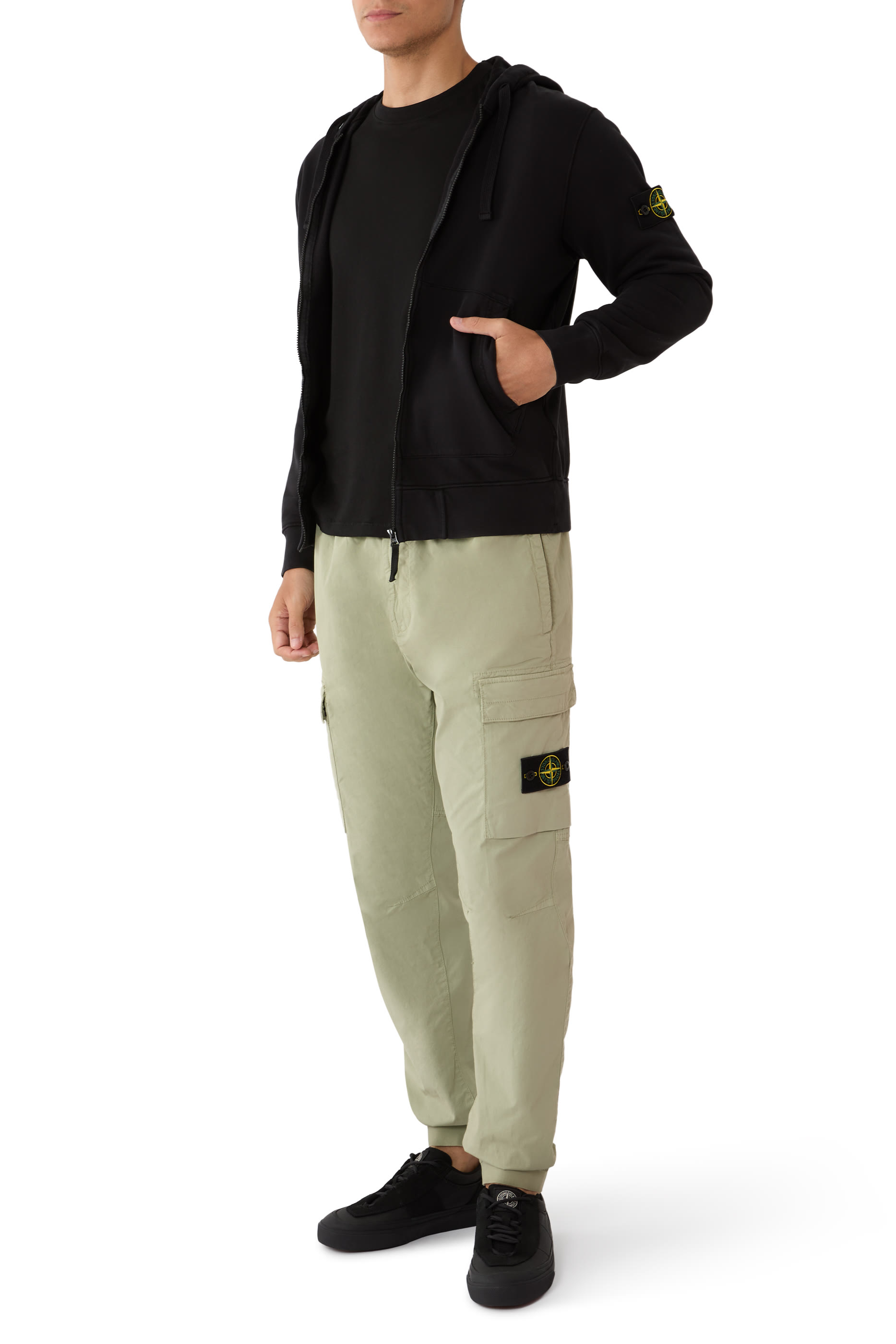 Regular-Fit Zip-Up Hooded Sweatshirt with Pockets