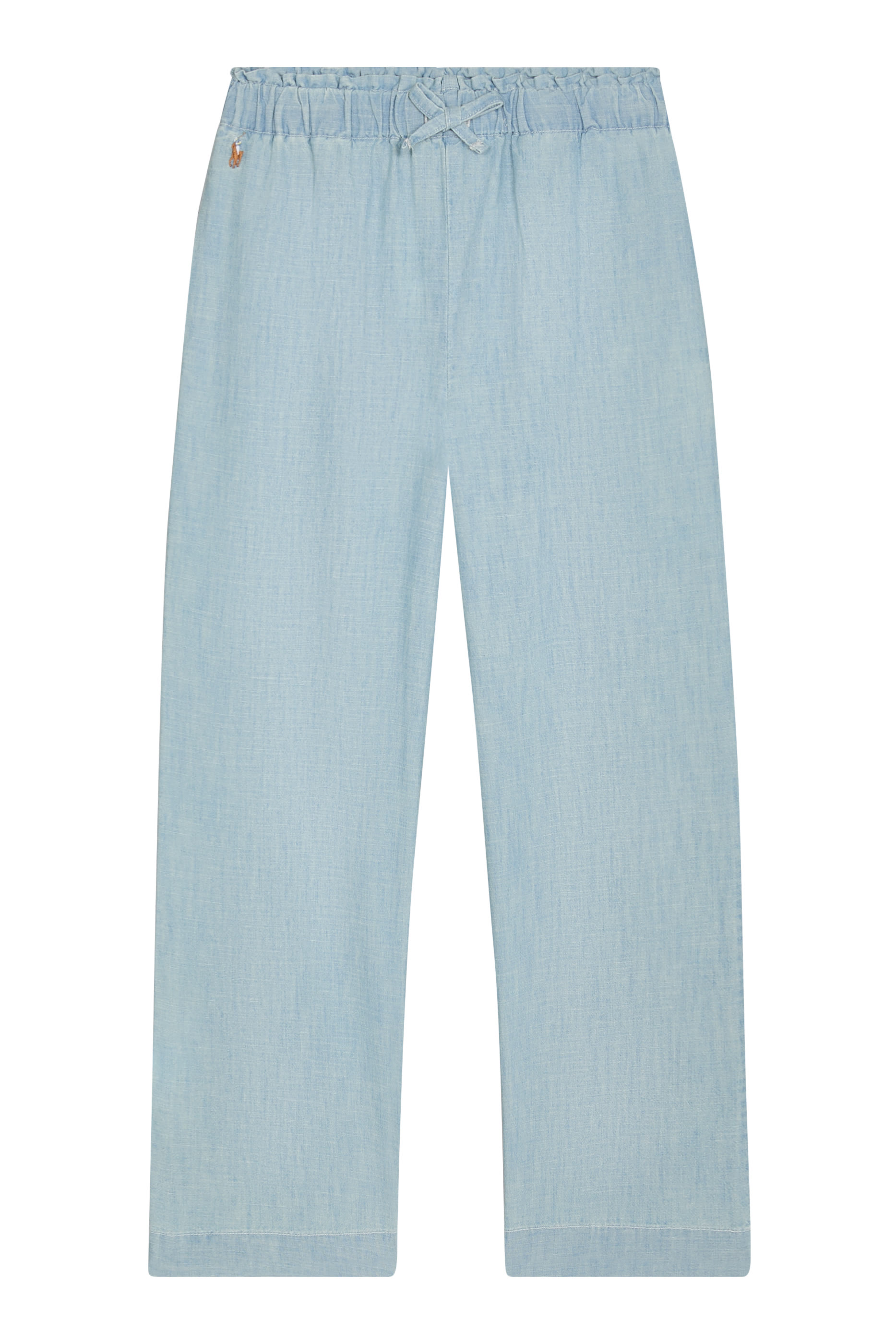 Kids Pony-Embroidered Wide-Leg Trousers