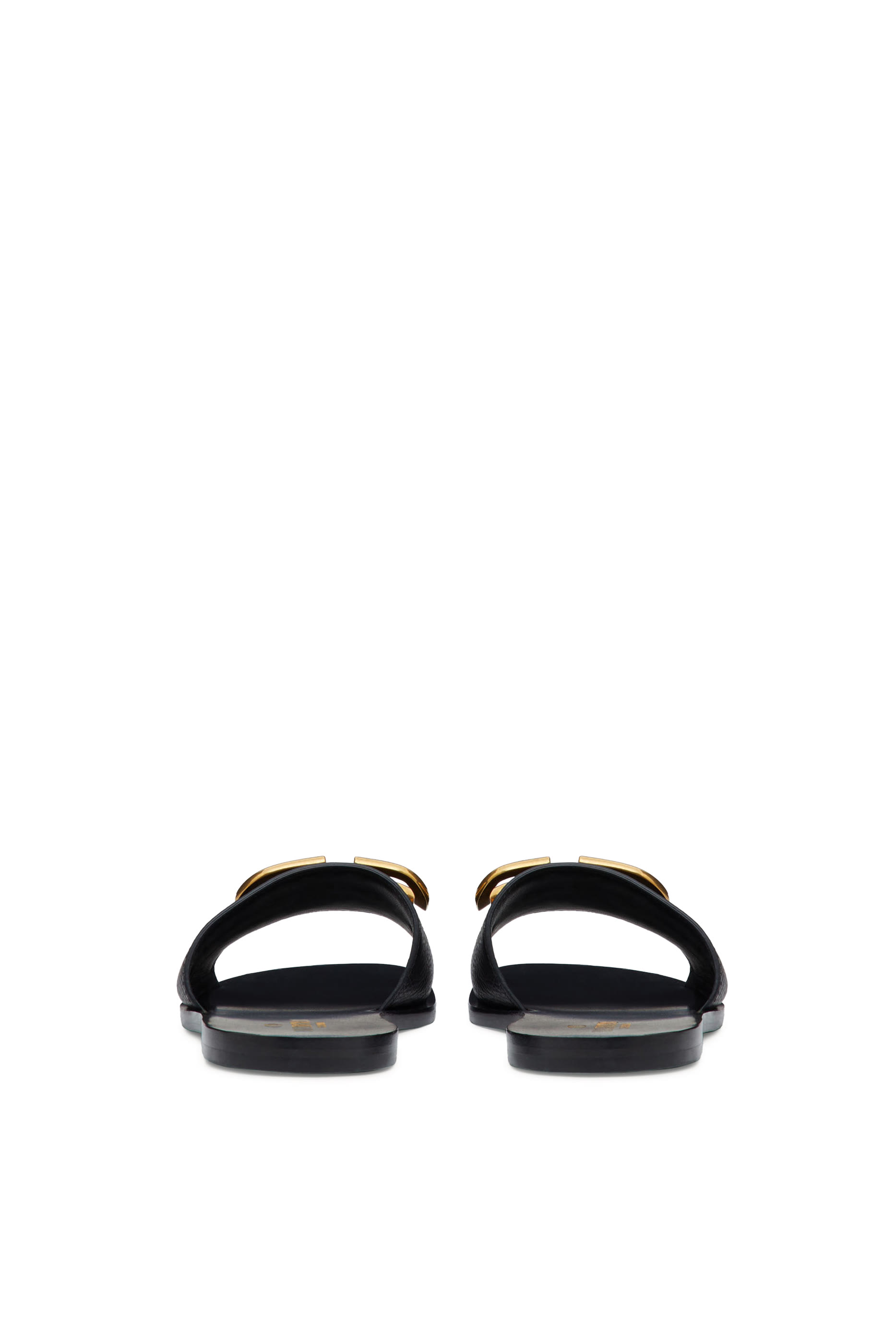   VLogo Leather Slides