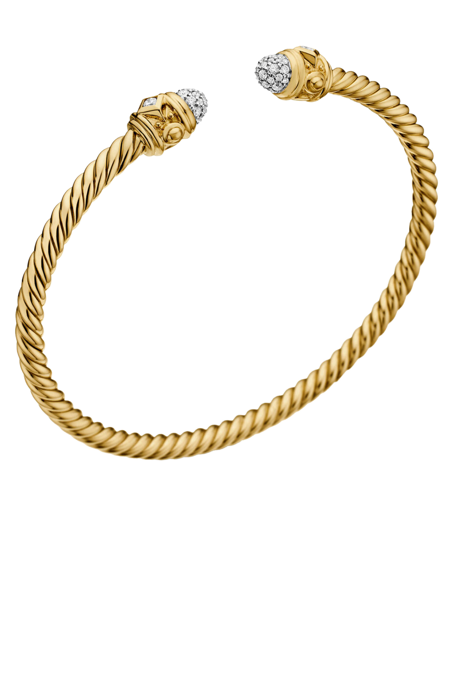 18K Yellow Gold  Diamonds Renaissance&reg; Cablespira Bracelet
