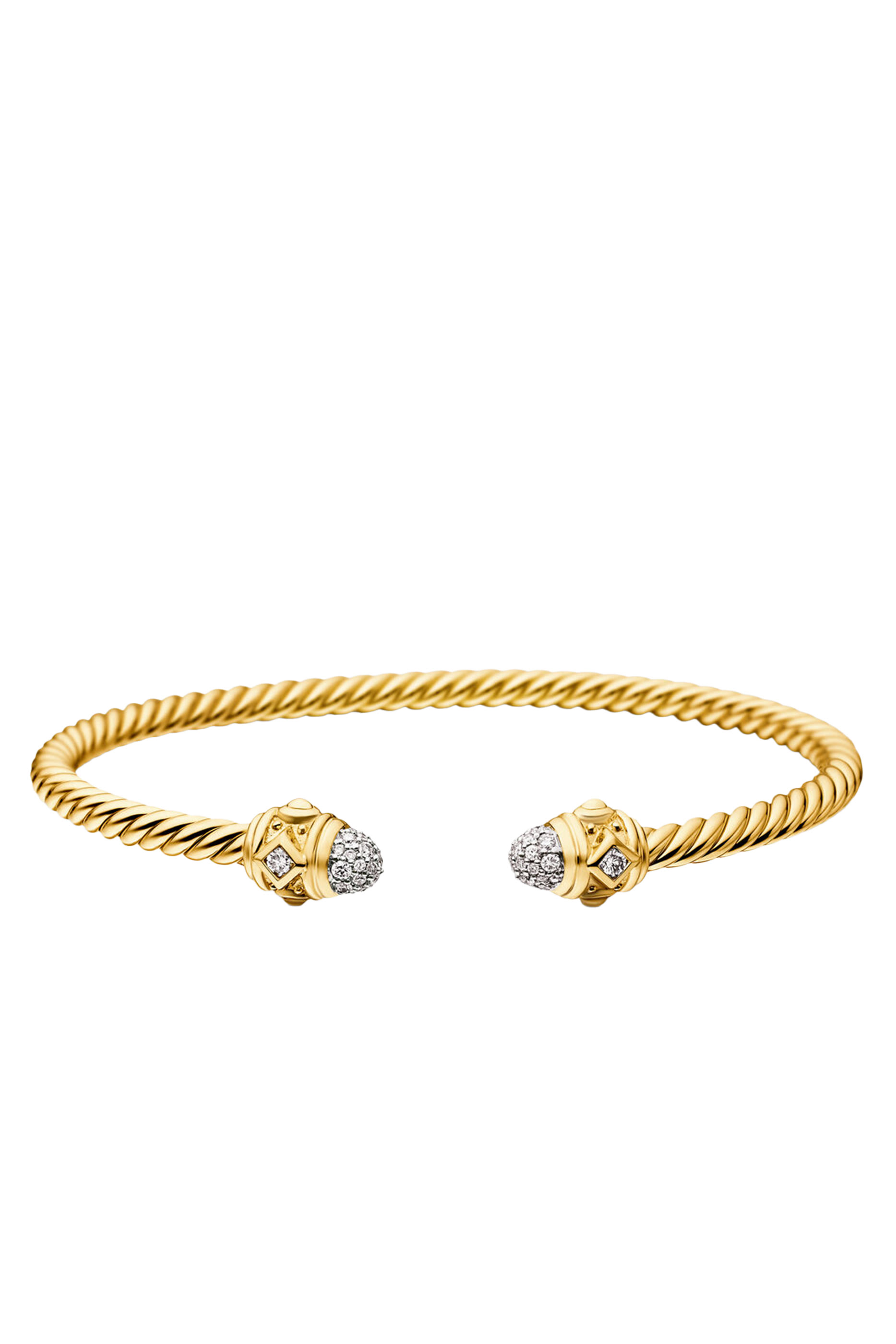 18K Yellow Gold  Diamonds Renaissance&reg; Cablespira Bracelet