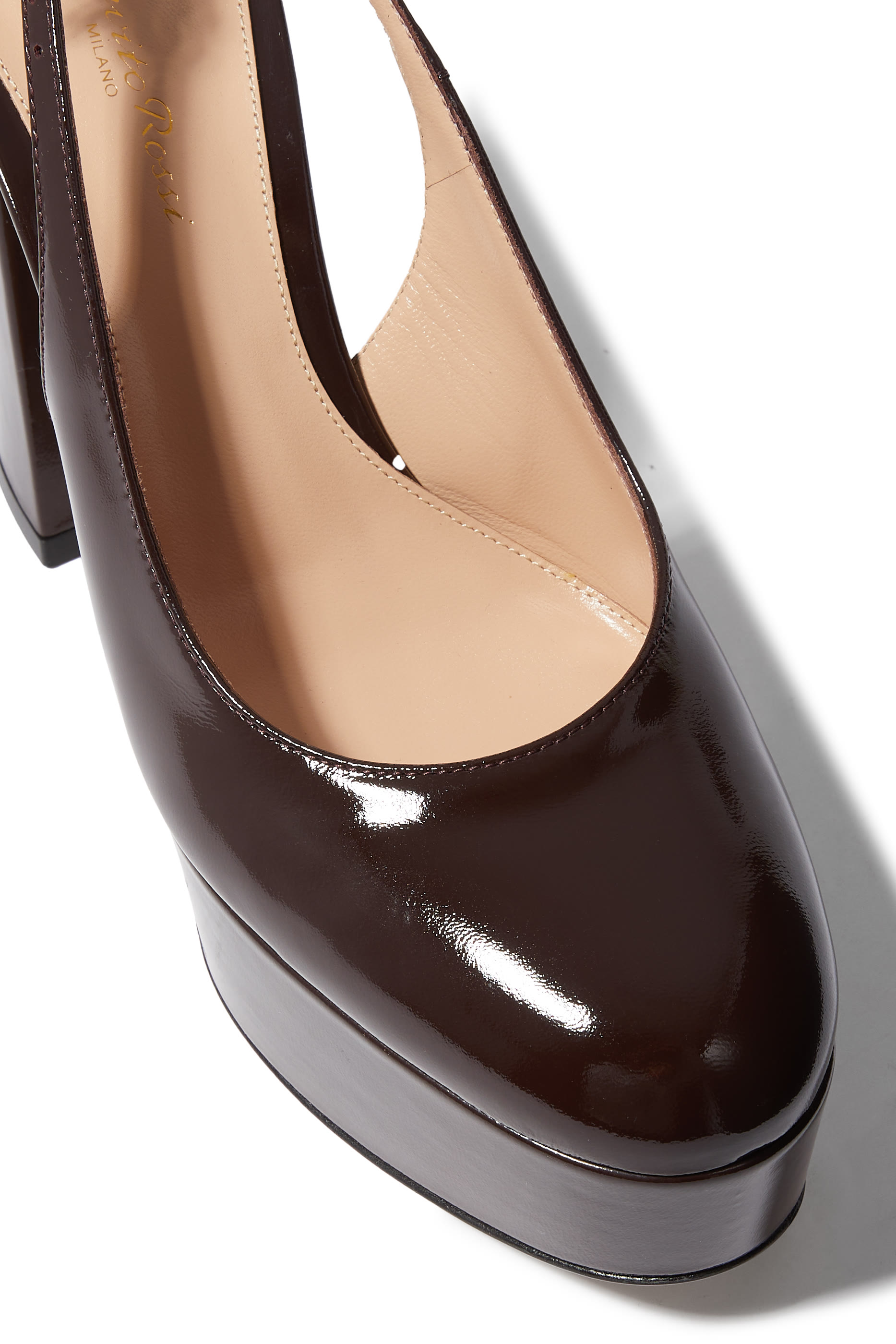 Bessie 70 Platform Mary Jane Pumps in Patent Leather