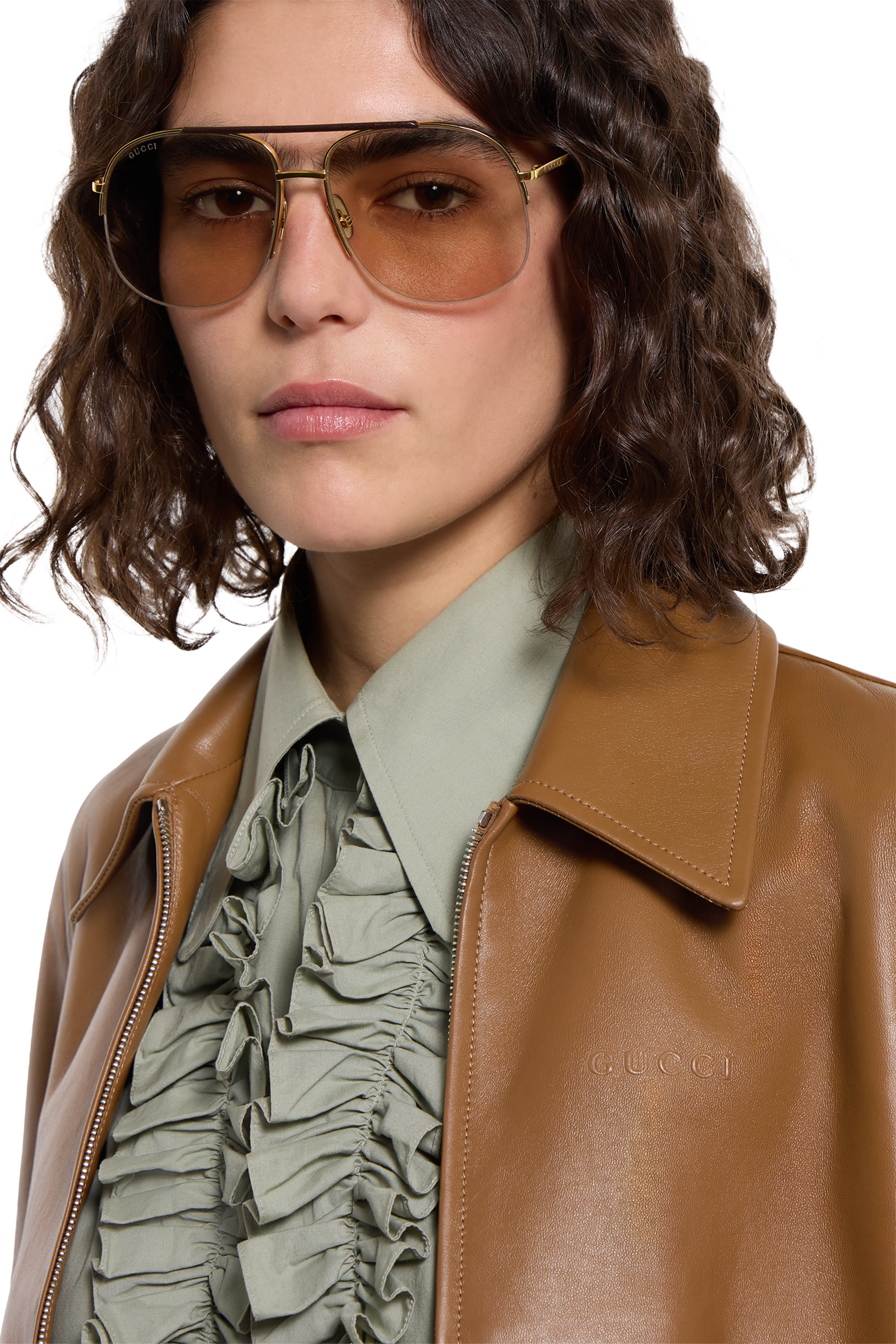 Logo Leather Jacket