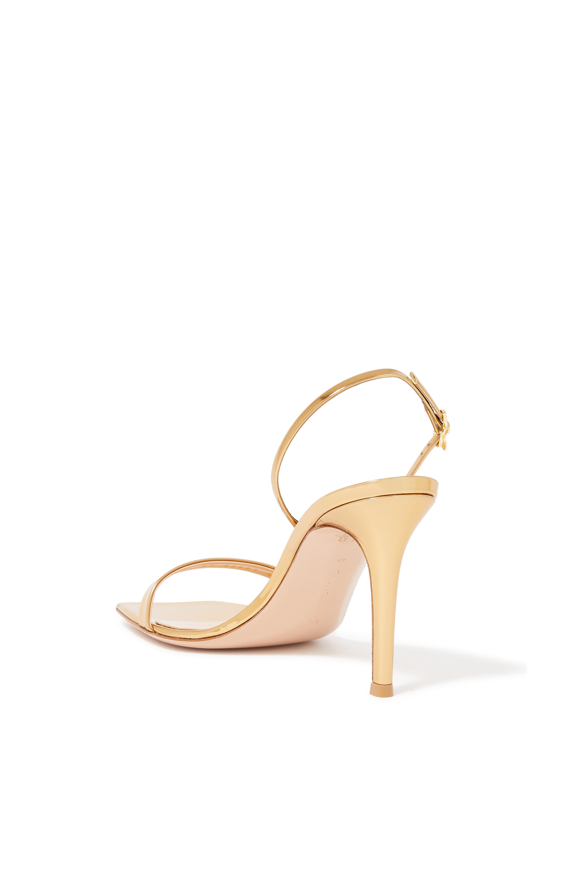 Ribbon 85 Sandals in Metallic Leather
