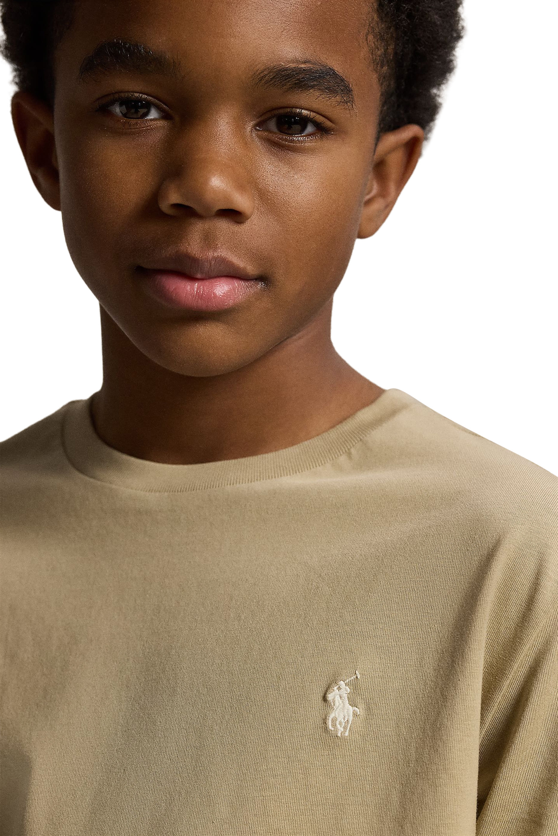 Kids Cotton Jersey Crewneck T-Shirt 