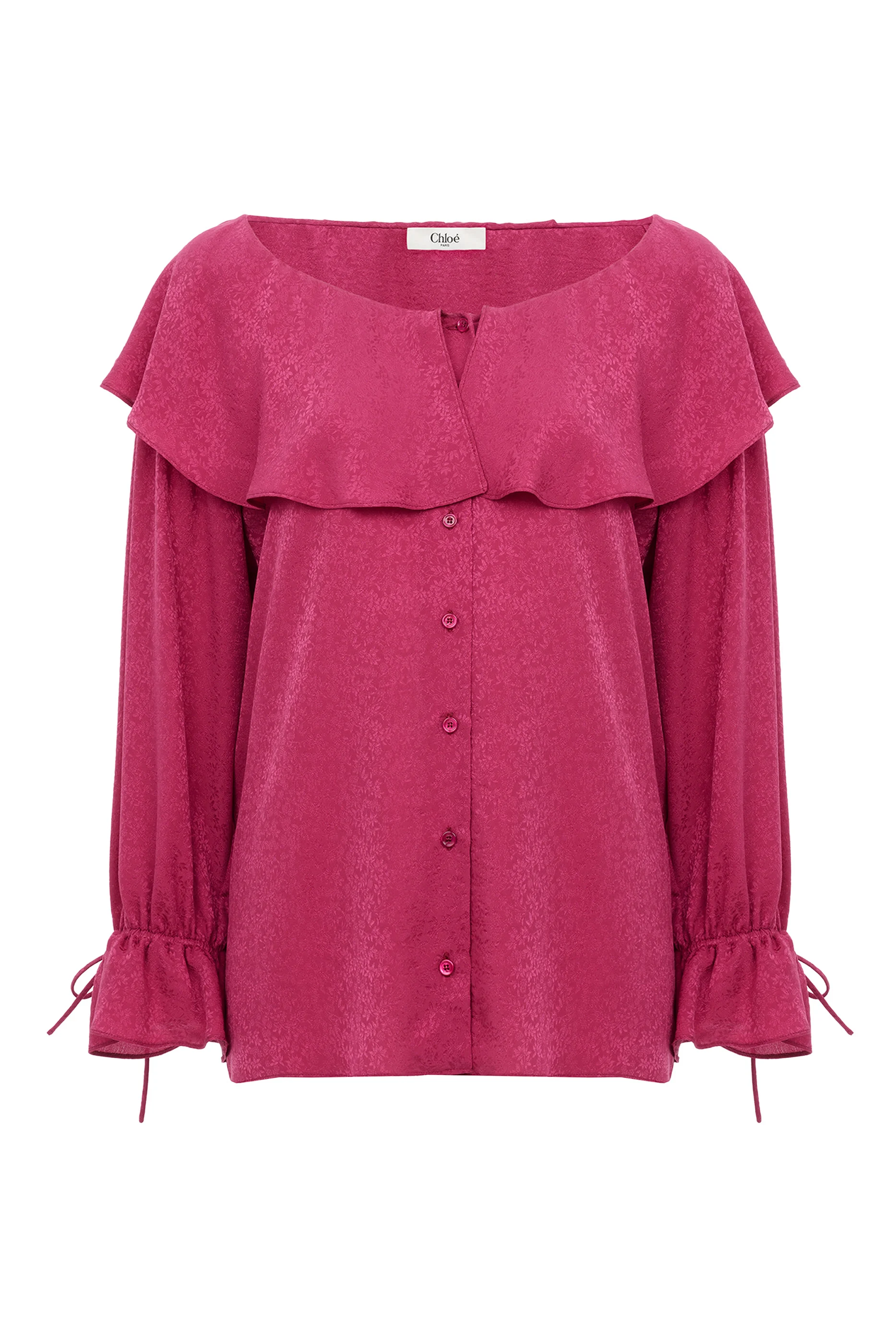 Round Neck Ruffle Blouse