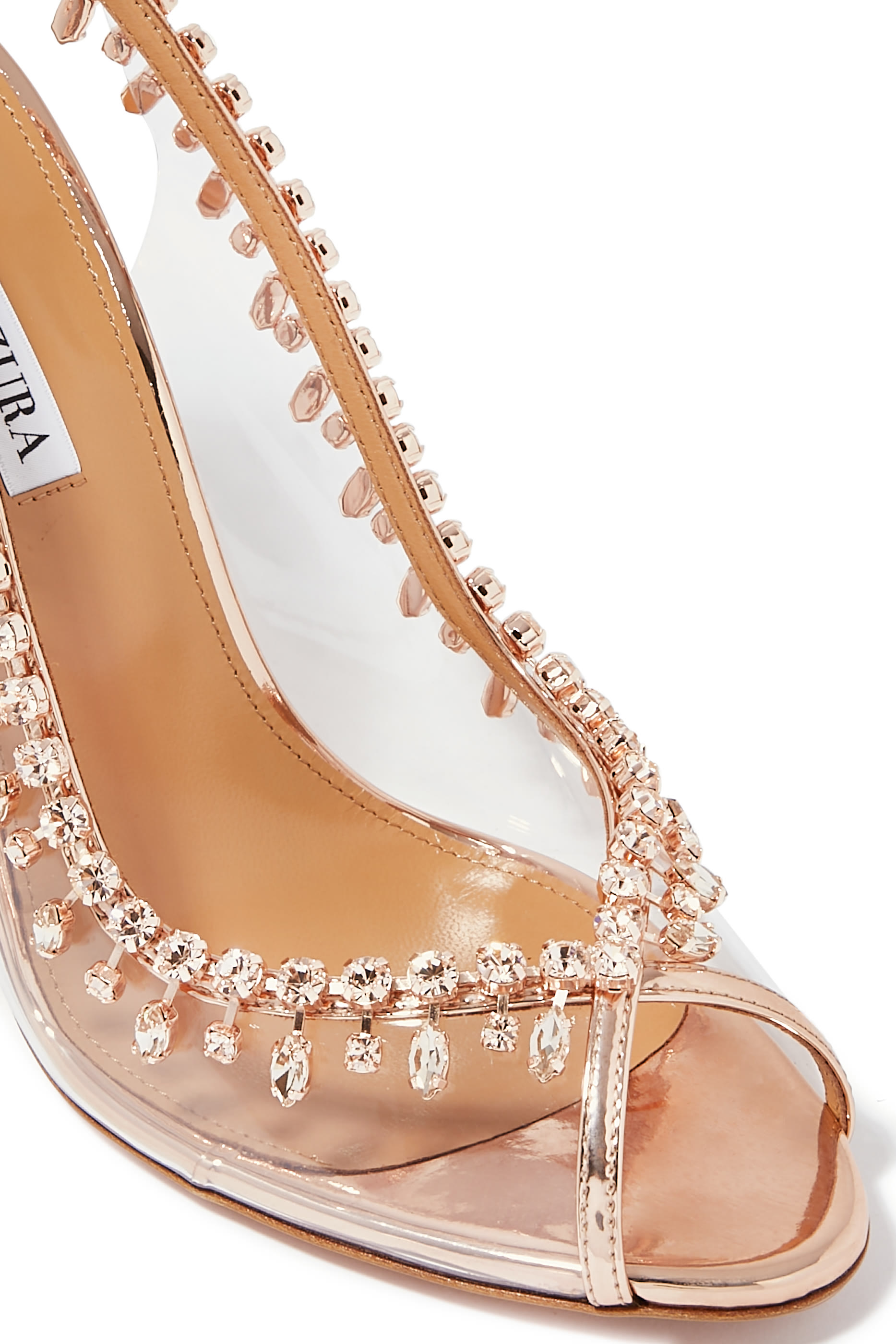 Crystal Temptation Leather  PVC 105 Mules