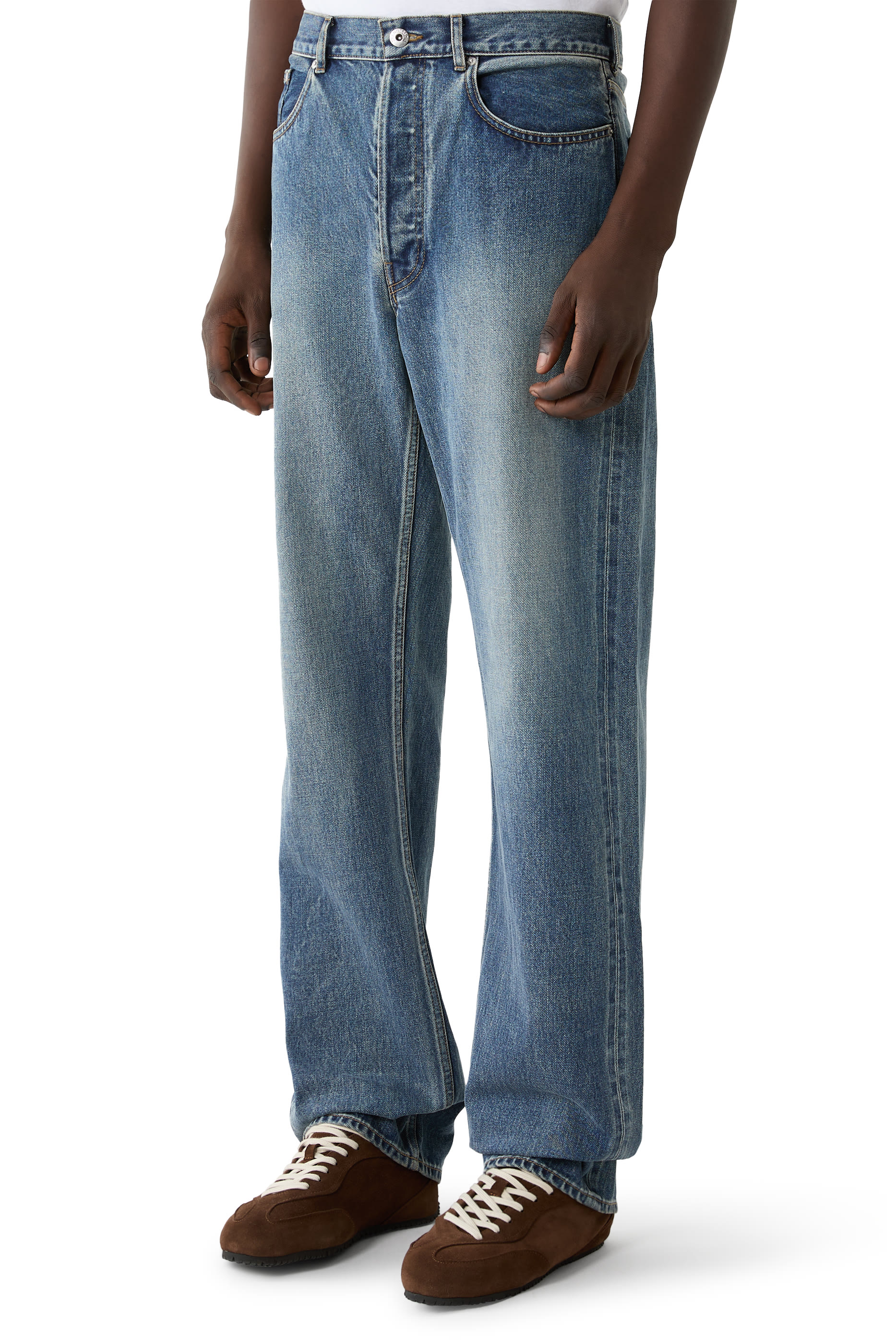 Straight Leg Denim Jeans 