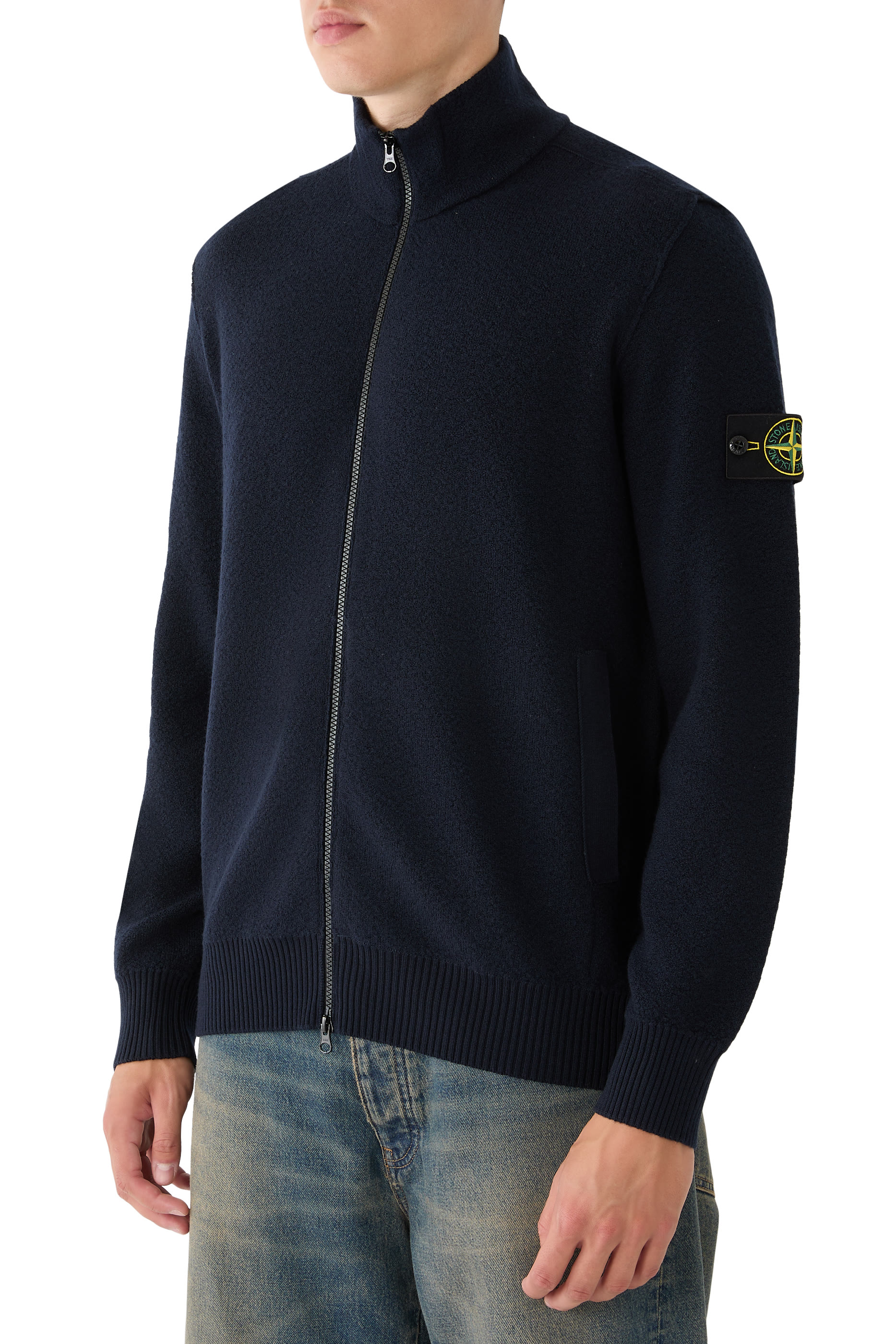 Pure RWS Wool Zip Up Jumper