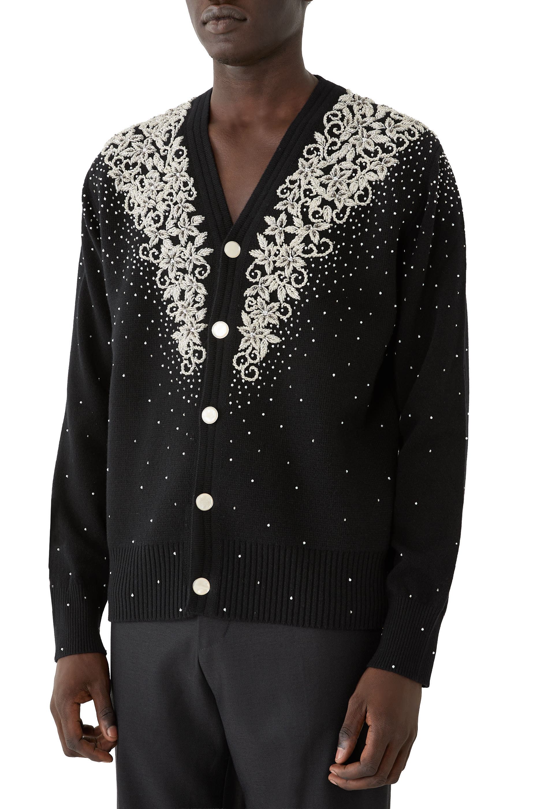 Beaded Micro Stars Cardigan 