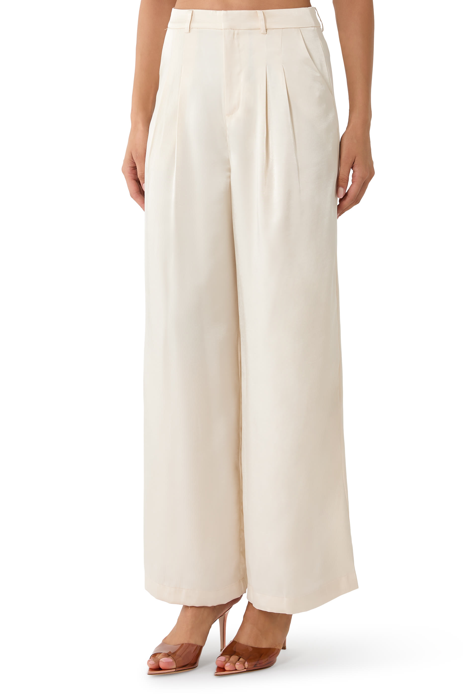 High-Waist Wide-Leg Trousers