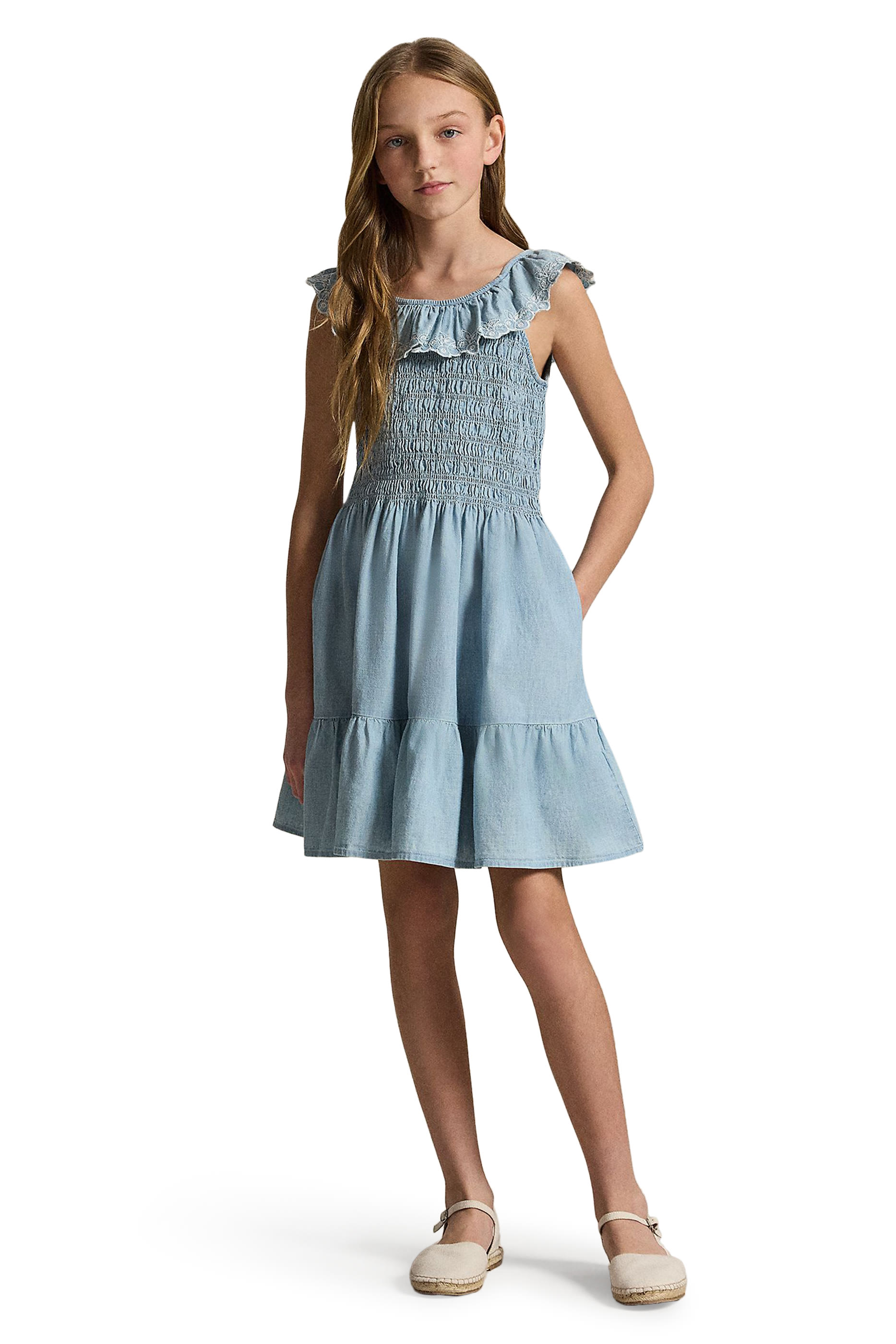 Kids Pony-Embroidered Wide-Leg Trousers