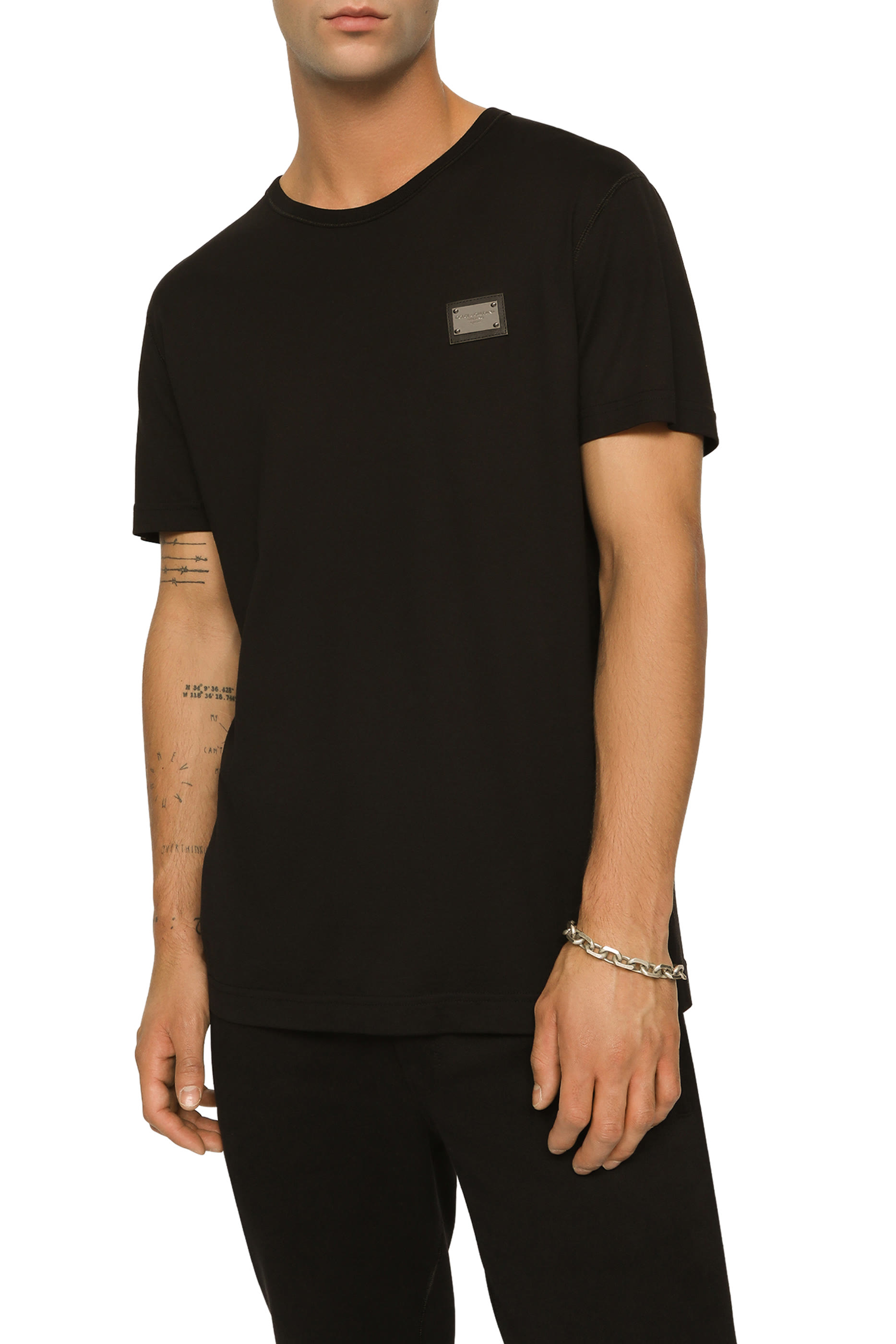 Cotton T-Shirt with Branded Tag