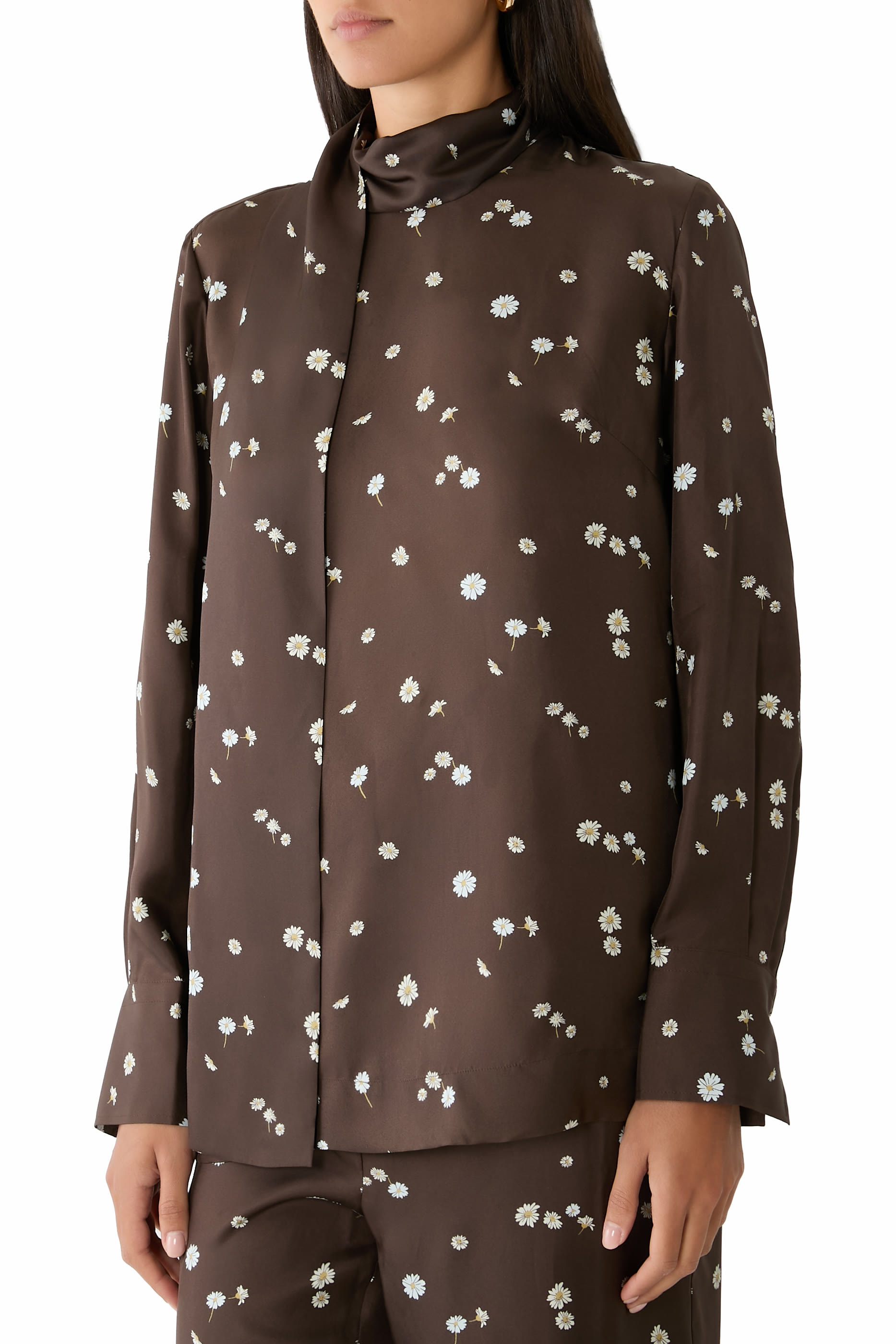 Mini Daisy Tie-Neck Tunic