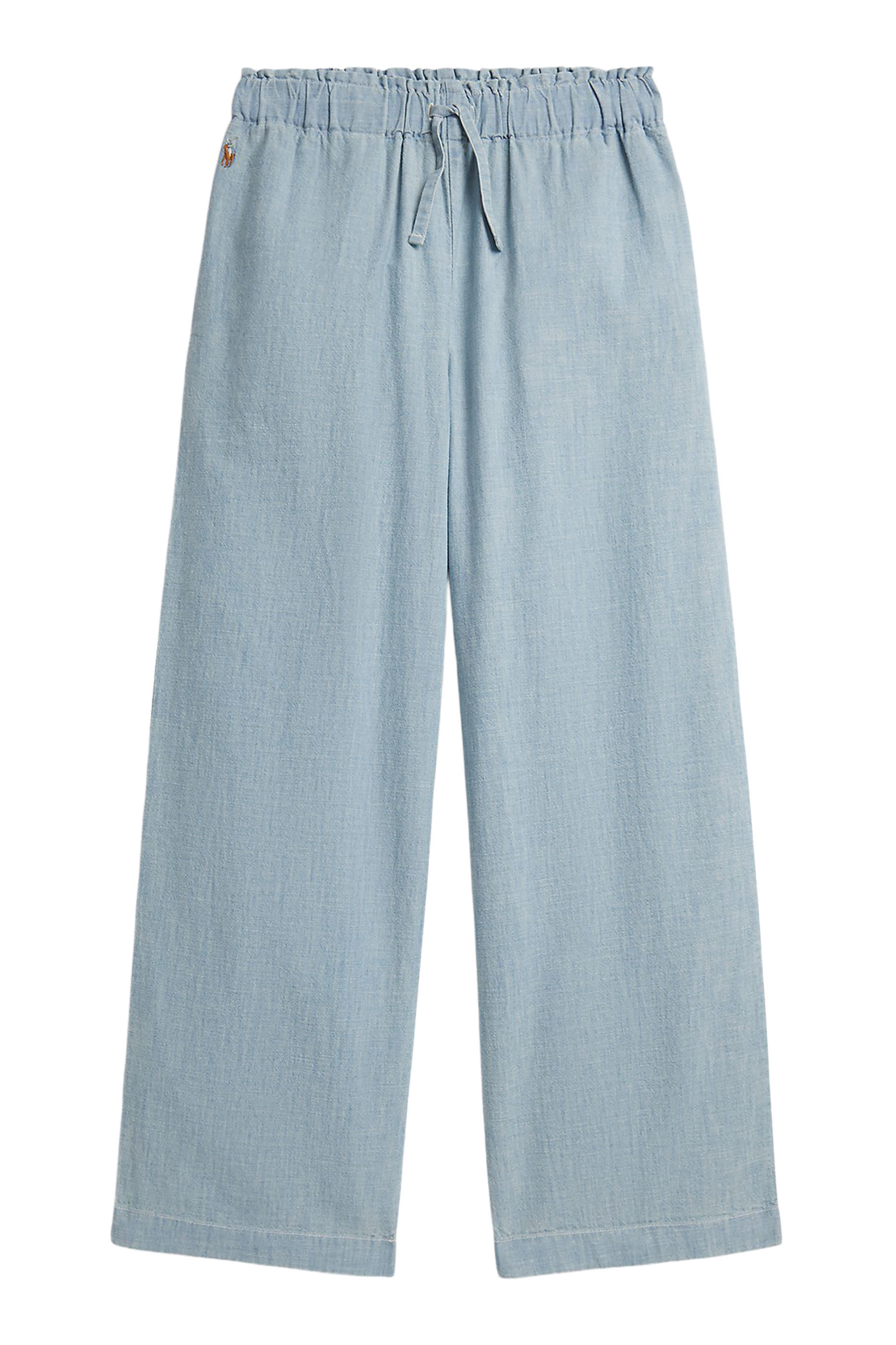 Kids Pony-Embroidered Wide-Leg Trousers