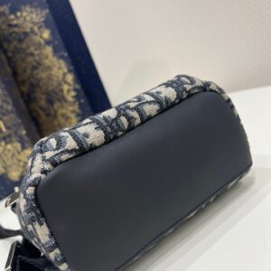 Balo Cao Cap Dior Mini Chat Vai Hoa Tiet Oblique 24x10x16cm 8.jpg