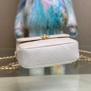 Balo Chanel Mini Replica 11 Cao Cap Mau Trang Sua 18x20x11 4.jpg