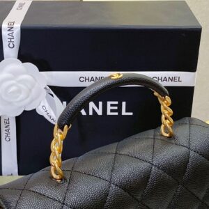 Tui Deo Cheo Nu Chanel Handle Mau Den Sieu Cap Da Hat 19cm 11.jpg