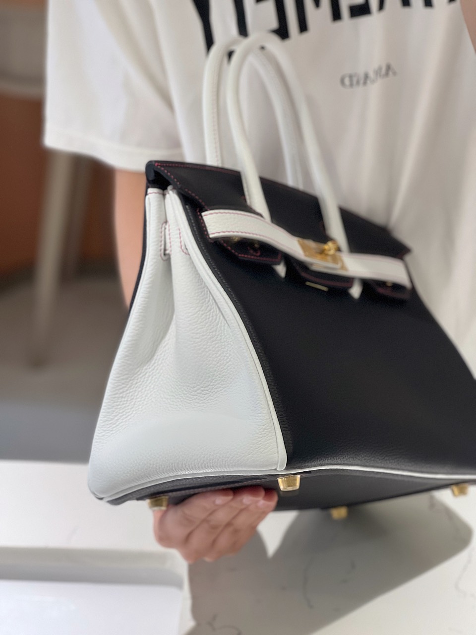 Tui Hermes Birkin 30 Togo Ghw Cao Cap Mix 2 Mau Den Trang 30cm 5.jpg