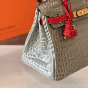 Tui Hermes Birkin Crocodile Mix 2 Mau Replica 11 Nu Van Da Ca Sau 30cm 8.jpg