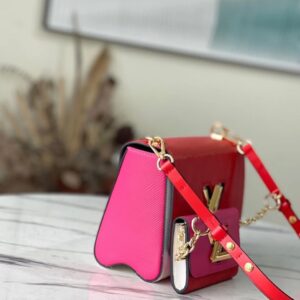 Tui Louis Vuitton LV Twist Mix 2 Mau Do Trang Rep 11 Nu Da Bo 24cm 9.jpg