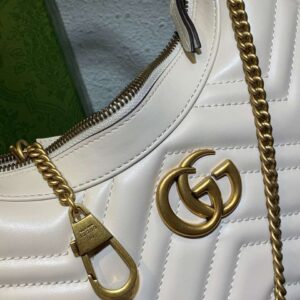 Tui Xach Cao Cap Gucci GG Marmont Half Moon Mau Trang 24cm 3.jpg