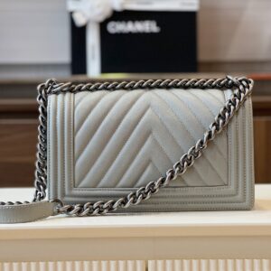Tui Xach Chanel Boy Medium Replica 11 Khoa Bac Mau Xam 25cm 5.jpg