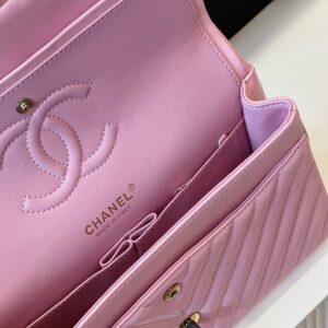 Tui Xach Chanel Classic Like Auth Hoa Tiet Chu V Mau Hong 23cm 2.jpg