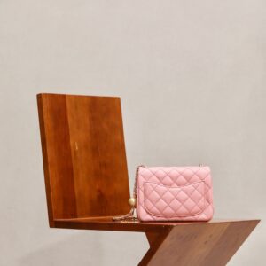 Tui Xach Chanel Classic Nu Mau Hong Quai Xich Gan Chuong Sieu Cap 18cm 10.jpg