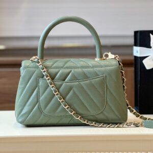 Tui Xach Chanel Coco Hoa Tiet Chu V Like Auth Mau Xanh Khoa Vang 25cm 5.jpg