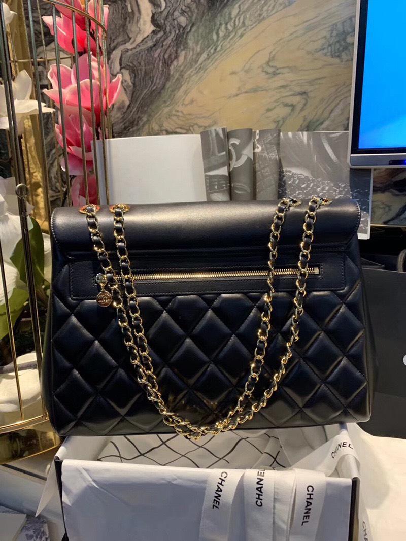 Tui Xach Chanel Shopping Replica 11 Cao Cap Nu Mau Den 33x23x11cm 8.jpg