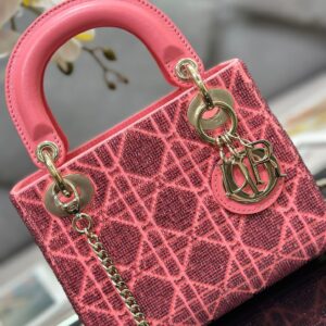 Tui Xach Dior Lady Mau Hong Sieu Cap Dinh Hat Cuom 17x15x7cm 6.jpg