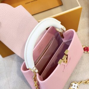 Tui Xach Louis Vuitton LV Capucines Nu Mau Hong Da Bo Like Auth 21cm 7.jpg