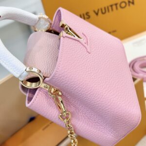 Tui Xach Louis Vuitton LV Capucines Nu Mau Hong Da Bo Like Auth 21cm 8.jpg