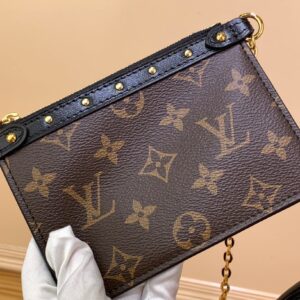 Tui Xach Louis Vuitton LV Petite Malle V Hoa Tiet Monogram Like Auth 24x16x13cm 7.jpg