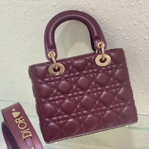 Tui Xach Nu Cao Cap Dior Lady ABC Mau Do Dun Da Mem 20cm 3 1.jpg