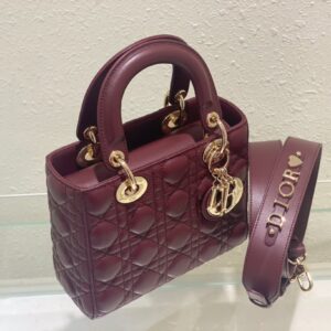 Tui Xach Nu Cao Cap Dior Lady ABC Mau Do Dun Da Mem 20cm 8 1.jpg