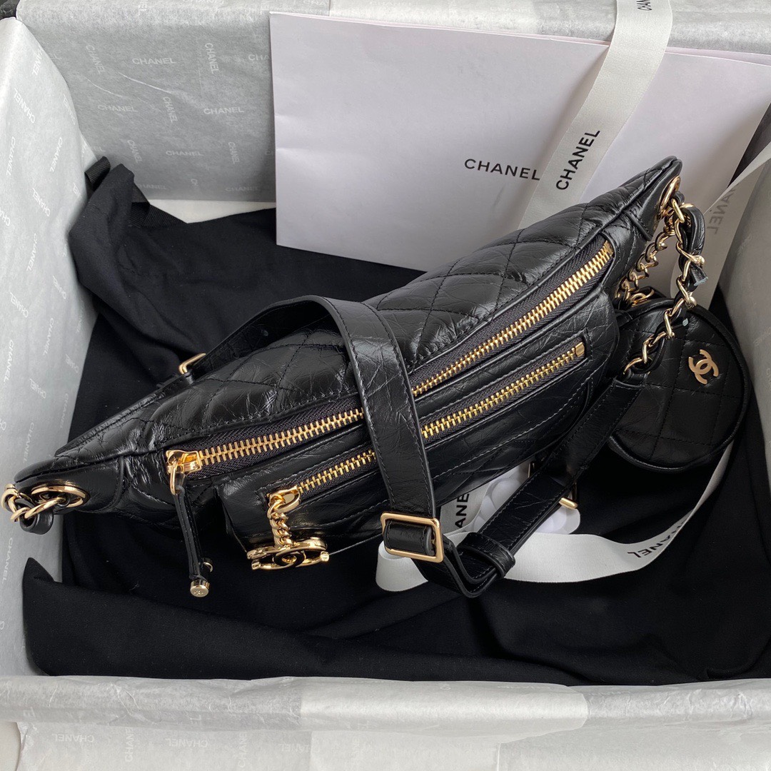 Tui Xach Nu Chanel Bumbag Sieu Cap Mau Den Deo Cheo 34x15x6cm 11.jpg