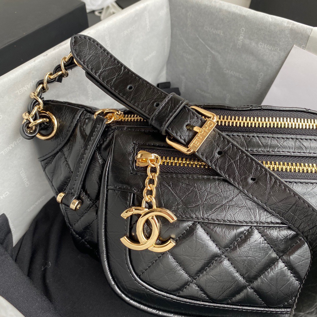Tui Xach Nu Chanel Bumbag Sieu Cap Mau Den Deo Cheo 34x15x6cm 9.jpg