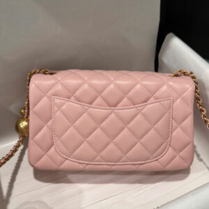 Tui Xach Nu Chanel Classic Chuong Like Auth Mau Hong Khoa Vang 20cm 4.jpg